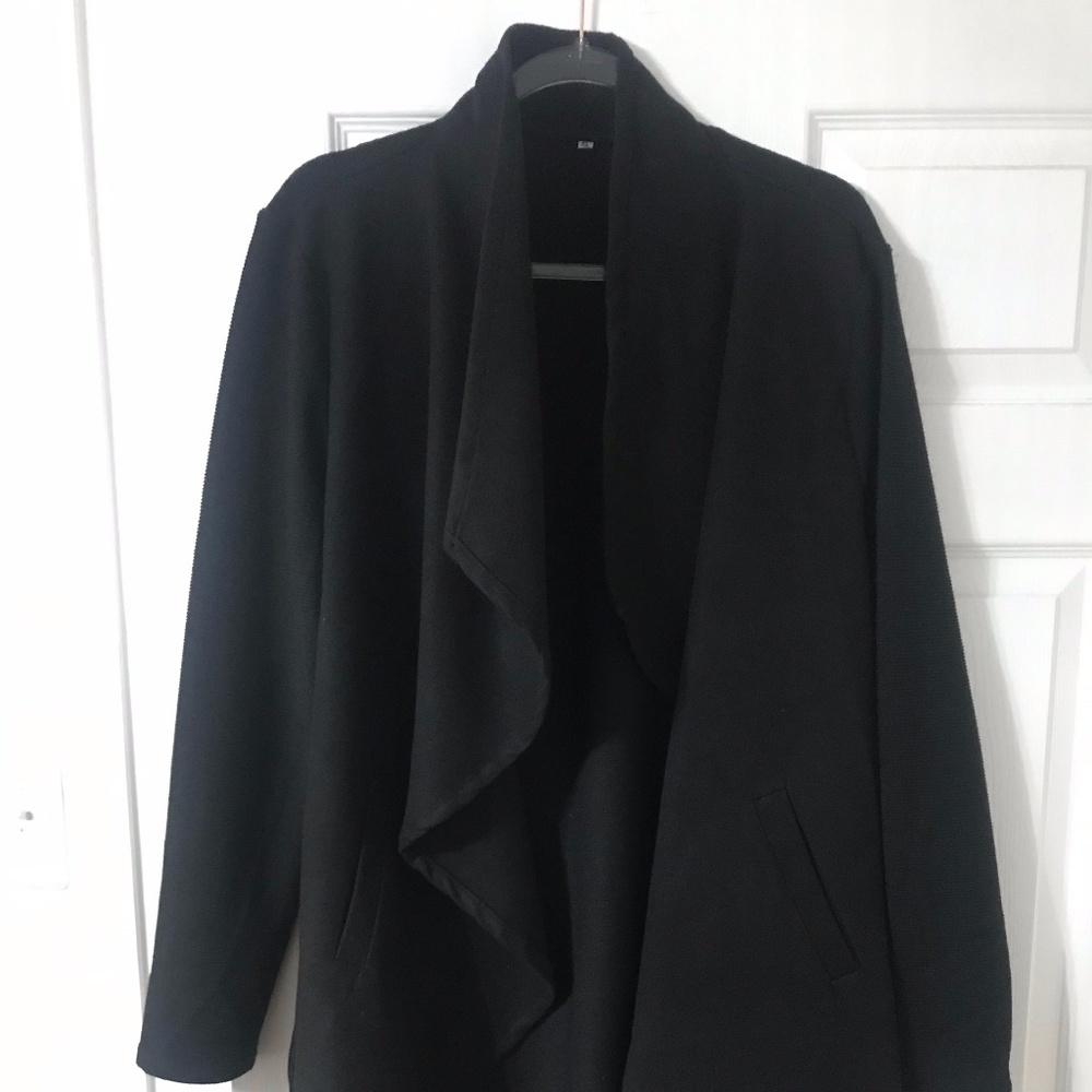 High- low waterfall sweater/ light coat